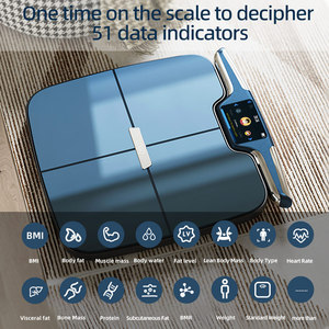 Échelle intelligente <span class=keywords><strong>de</strong></span> détection <span class=keywords><strong>de</strong></span> <span class=keywords><strong>graisse</strong></span> corporelle numérique Analyseur <span class=keywords><strong>de</strong></span> composition corporelle complète en pourcentage biologique Échelle à 8 électrodes - Product Image 5