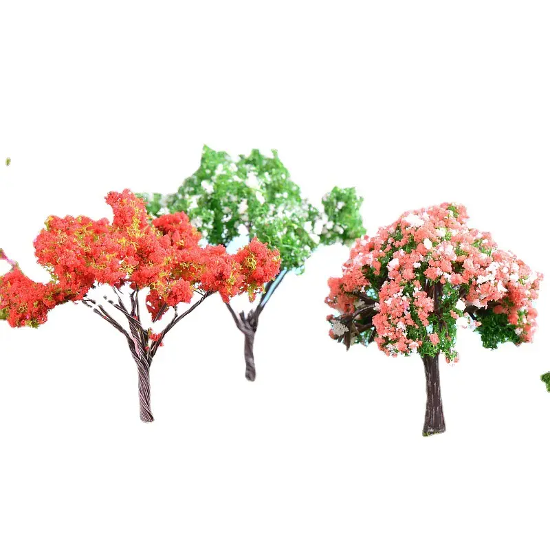 マイクロランドスケープシミュレーション桜の木複数のオプションのプラスチック製の花の装飾家モデルヴィラの花のマッチング
