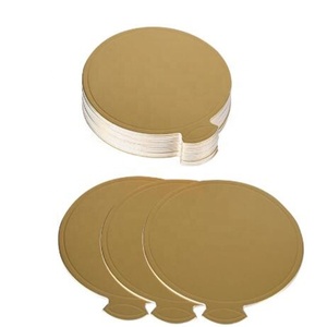 100pcs Mini Round <b>Cake</b> <b>Boards</b> Gold Paper Cupcake Dessert Displays Tray Card <b>Board</b> Baking <b>Cake</b> Hard Paper Pad Baking Tool - Product Image 6