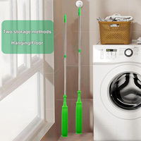 Serpillère essoreuse automatique 2-en-1 avec manche en acier inoxydable et essorage mains libres pour le nettoyage des sols domestiques