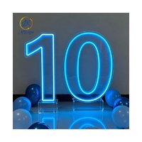 Décoration de fête de mariage, fournitures, enseigne au néon LED de 3 pieds, 4 pieds, support, néon géant, grand, lettres d'amour en acrylique, éclairage, chiffres de 0 à 9
