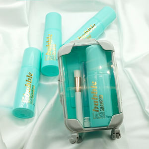 Botella de champú para lavado de pestañas, botella de espuma para limpieza facial, color rosa y verde, 50ml - Product Image 2