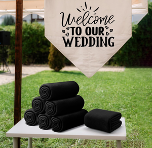 بطانيات دافئة ناعمة محبوكة من الصوف، بطانيات خفيفة الوزن ومريحة للمنزل والسرير والأريكة، هدايا للزفاف والسفر، باللون الأسود لجميع الفصول - Product Image 5