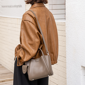 中国在线市场设计师阿里巴巴中国牛皮手提包女式真皮单肩斜挎包晚宴包 - Product Image 2