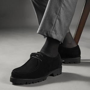 Chaussures à enfiler de luxe haut de gamme en cuir véritable pour le printemps et l'automne, dessus en daim de qualité, doublure intérieure respirante en cuir de vachette - Product Image 3