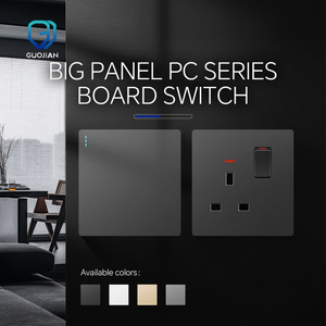 Normes vietnamiennes Panneau noir britannique 13A Interrupteur mural et prises pour la maison et le bureau - Product Image 2