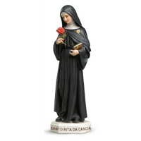 Statue en résine de Sainte Rita de Cascia, figurine décorative religieuse, décoration d'autel pour église catholique et maison, artisanat personnalisé OEM ODM