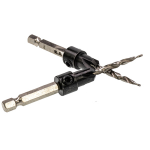 Juego de brocas avellanadoras cónicas ajustables APEX HSS de 9/64 pulgadas con vástago hexagonal de 1/4 para trabajar la madera - Product Image 3