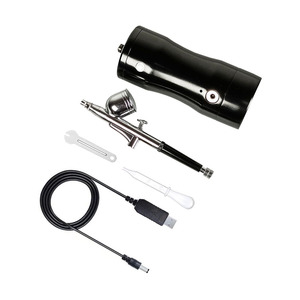 Kit aérographe portable mini avec compresseur, alimentation USB, alimentation par gravité, double action, vitesse réglable, outil de maquillage - Product Image 4