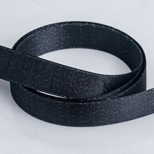 Ruban tissé double face or/argent personnalisé scintillant 2,5/3,8 cm pour emballage cadeau de mariage et décoration de Noël - Product Image 2