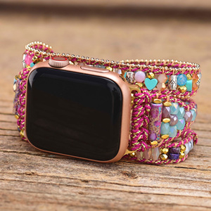 Magnifique <span class=keywords><strong>bracelet</strong></span> <span class=keywords><strong>de</strong></span> montre intelligente IWatch Emperor Stones Agate Vegan <span class=keywords><strong>Bracelet</strong></span> <span class=keywords><strong>de</strong></span> montre intelligente <span class=keywords><strong>Bracelet</strong></span> <span class=keywords><strong>haut</strong></span> <span class=keywords><strong>de</strong></span> <span class=keywords><strong>gamme</strong></span> pour IWatch 38/40/41/42/44/45mm - Product Image 1