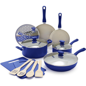 Ollas de Cocina de Alta Calidad con Tapas de Vidrio y Asas de Baquelita, Aptas para Lavavajillas y Horno, para Estufas de Gas e Inducción, Juego de Utensilios de Cocina - Product Image 1
