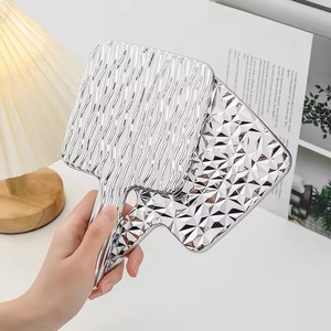 1PCS Mini Portable Metallic Beauty <b>Mirror</b> <b>Square</b> Wooden Hand-held Desktop Makeup <b>Mirror</b> for Travel-for Birthday Gift - Product Image 3