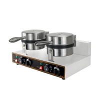 Nouvelle machine à gaufres électriques double pour usage domestique 2025, machine à faire des rouleaux d'œufs, des biscuits, équipement de cuisson électrique pour cornets de crème glacée