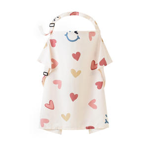 Couverture d'allaitement professionnelle en mousseline de coton 100% douce, respirante, avec un large encolure en arc, pour l'allaitement en extérieur - Product Image 6