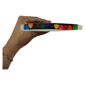 Lot de 12 crayons de cire triangulaires colorés à base d'huile de paraffine - Product Image 6