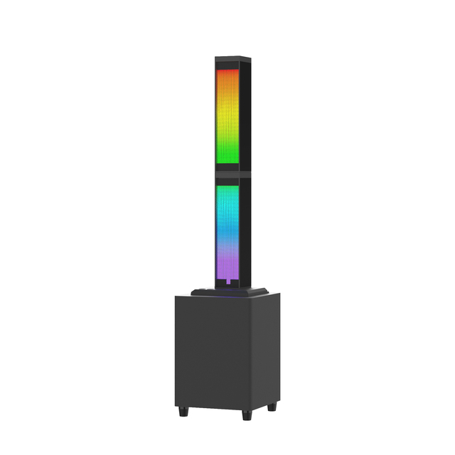 Karaoke Machine 45W RGB Sound Bar with Subwoofer TV Soundbar RGB with Two Microphone Wireless Speaker Home Theater Party