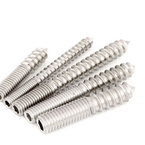 M6 M8 M10 başsız ahşap vida cıvata ile son ahşap metal dübel vidaları iki yönlü ahşap vida s - Product Image 3