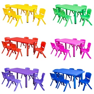 Juego <span class=keywords><strong>de</strong></span> Mesa y Silla para Niños <span class=keywords><strong>de</strong></span> Jardín <span class=keywords><strong>de</strong></span> Infancia a Precio Económico, Muebles para Aula, Mesa y Silla Rectangulares <span class=keywords><strong>de</strong></span> Plástico para Niños en Venta - Product Image 1