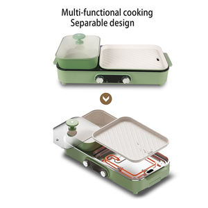 Plaque détachable en PTFE pour barbecue, grill électrique certifié CB, matériau antiadhésif pour Shabu Shabu, pour maison, hôtel, extérieur - Product Image 4