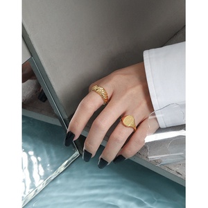 แหวน S925ลายดอกไม้ทรงรีสำหรับผู้หญิงสำหรับตะวันออกกลางเครื่องประดับทรงไข่เปิดแหวนเงินสเตอร์ลิง - Product Image 5