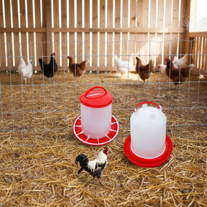 Nouveau Distributeur d'Aliments Durable en Plastique/PP pour Poulets 3kg 6kg 9kg, Mangeoire Manuelle pour Poulets de Chair, Éleveurs et Volaille, Abreuvoir <span class=keywords><strong>Animal</strong></span> pour Buveurs de Poulets - Product Image 5