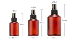 Botol Semprot Pompa Kaca Amber Pipih Ukuran Perjalanan 1oz 2oz Kosong Isi Ulang Hasil Akhir Matte 15ml Mini untuk Minyak Esensial dan Reed Diffuser - Product Image 4