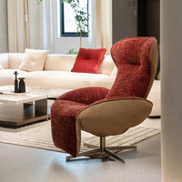 Fauteuil inclinable de luxe haut de gamme à gravité zéro, en velours de haute qualité, en acier inoxydable, fauteuil simple ergonomique pour salon