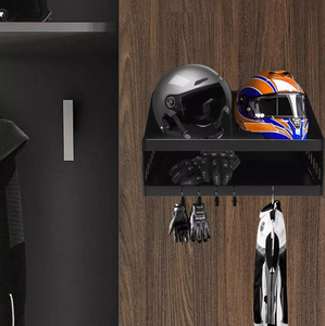 Support mural moderne pour casque <span class=keywords><strong>de</strong></span> moto avec 2 emplacements pour 2 casques - Product Image 2