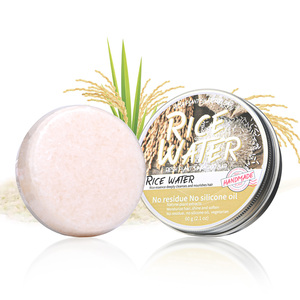 Barre de shampoing au riz personnalisée Bâton de shampoing <span class=keywords><strong>solide</strong></span> hydratant Adoucissant les cheveux et contrôle de l'huile rafraîchissante Savon à l'eau de riz naturel - Product Image 1