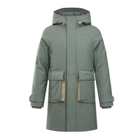 Veste d'hiver en duvet de canard personnalisable pour homme, style long, épaisse, avec logo et couleur au choix, idéale pour l'extérieur