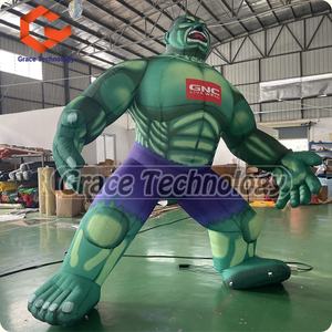 Hombre Musculoso <span class=keywords><strong>Verde</strong></span> Inflable <span class=keywords><strong>Gigante</strong></span>, Modelo de Dibujos Animados de <span class=keywords><strong>Hulk</strong></span> Inflable para Publicidad, Globo para Desfiles - Product Image 5
