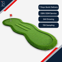 Tapis de golf portable SER 3m*1m en EVA pour mini-golf, simulateur de putting, équipement d'entraînement de golf intérieur/extérieur