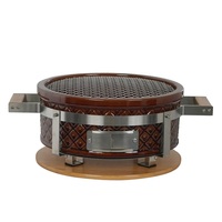Table de barbecue portable de haute qualité Auplex en acier inoxydable, hibachi, kebab, yakitori japonais, barbecue au charbon de bois intérieur/extérieur