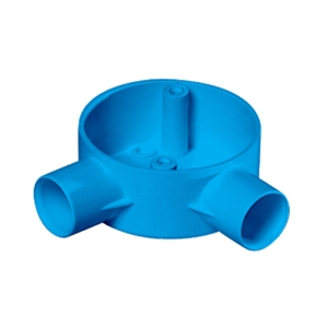 กล่องต่อสายไฟฟ้า PVC สีน้ำเงินแบบสองทาง ป้องกันการระเบิด มาตรฐาน BS EN 61386 21 ได้รับการรับรองมาตรฐาน ISO9001 สำหรับไฟฟ้ากระแสสลับ - Product Image 1