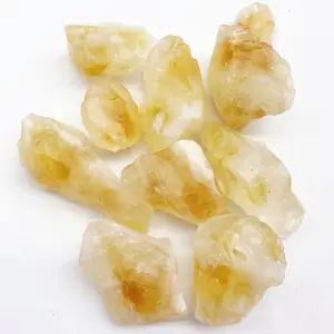 天然巴西水晶原料矿物愈合晶体粗糙石英岩石柠檬原石