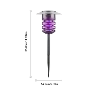 Actualizado al aire libre automático Solar Bug Zapper UV LED longitud de onda Mosquito <span class=keywords><strong>Killing</strong></span> Lamp - Product Image 6