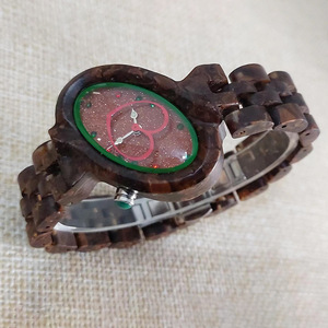 Yimi Qinxiang Coffee Watch con Sparkstone Dial Rhinestone Time Standard Heart Flying <span class=keywords><strong>Immortal</strong></span> Fashion Banda de acero inoxidable - Product Image 3