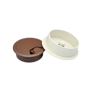 Boîte de gestion des câbles Disney, couvercle de jonction rond en plastique, couvercle d'étanchéité pour trou de câble de bureau, marron, blanc, gris, noir - Product Image 1