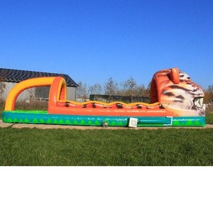 Toboggan aquatique <span class=keywords><strong>avec</strong></span> <span class=keywords><strong>piscine</strong></span> - Design tête de tigre - 10x2,5 mètres, toboggan gonflable tigre de la jungle, toboggan gonflable tête de tigre - Product Image 3