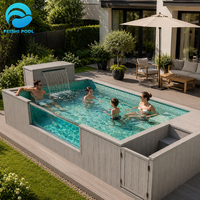 Piscine de Luxe pour Enfants, Jacuzzi et Spa de 20 et 40 pieds, Installation Rapide, Piscine Hors Sol en Fibre de Verre