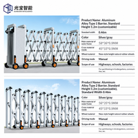 Barrière manuelle pliable en acier inoxydable, barrière de sécurité extensible portable pour l'entrée des écoles et des usines