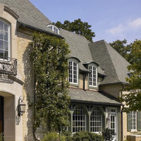 Conception moderne résistante à la chaleur de tuile d'ardoise de Bluestone noire faite à la main pour l'isolation de toit de villa et l'approvisionnement de fabricant de toit d'ardoise