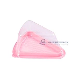 Chất lượng tốt nhất cấp thực phẩm nhựa Slice bánh bao bì thực phẩm đưa ra dùng một lần món tráng miệng container thực phẩm Slice bánh hộp với nắp - Product Image 3