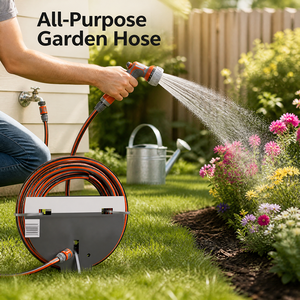 Carrete de <span class=keywords><strong>manguera</strong></span> de jardín de doble capa de 30 m con conexión rápida de 13 mm, de plástico ABS resistente, para montaje en pared, ideal para jardines grandes y césped. - Product Image 5