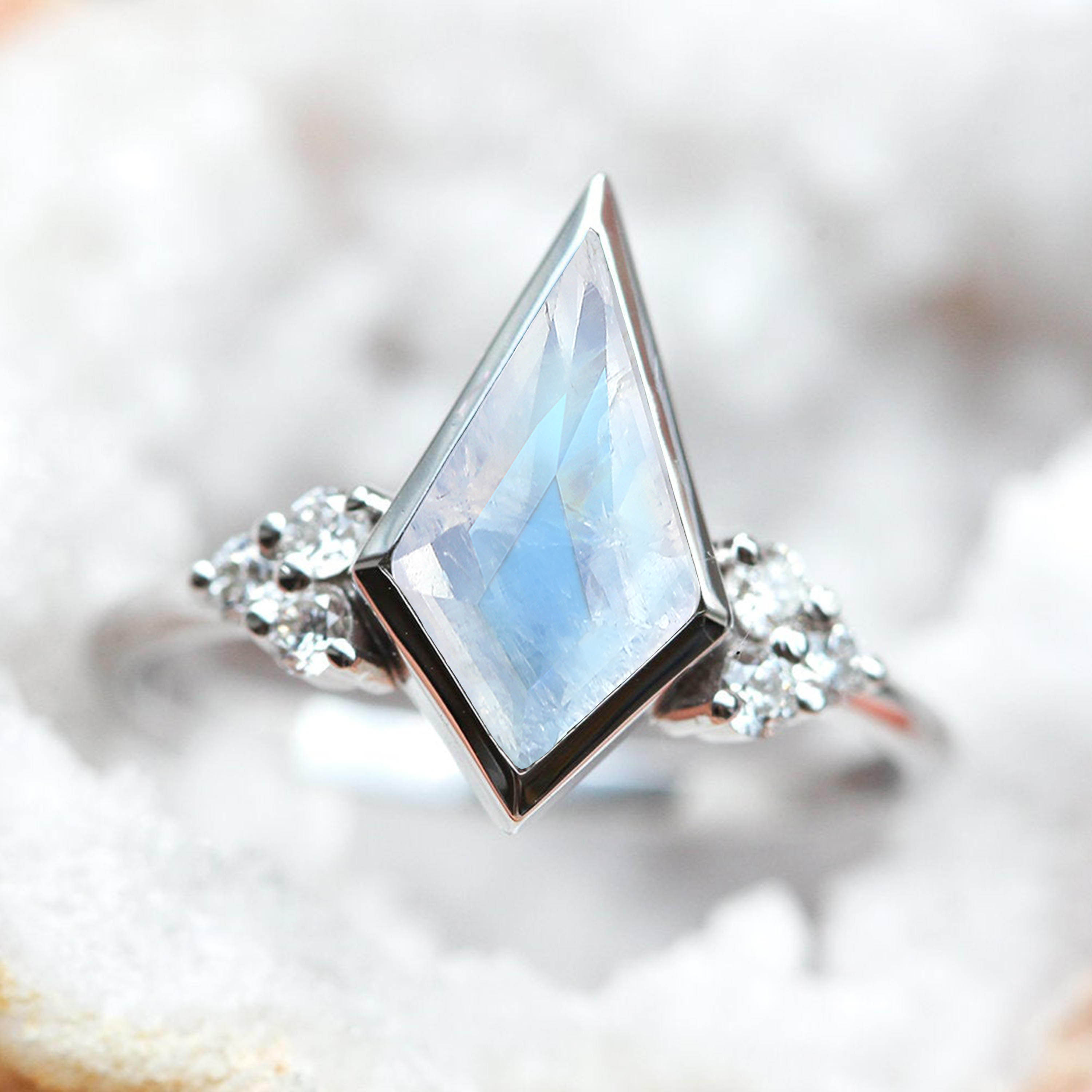 Natural  Moonstone-Rose gold