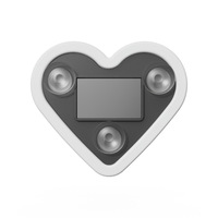 Automobile LED en forme de coeur néon solaire alimenté voiture intérieur atmosphère décoration fenêtre lumière rougeoyante accessoire