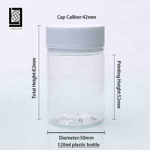 Envases Redondos Rectos de Plástico PET para Medicamentos, Frascos para Píldoras y Cápsulas de 120 ml con Tapa de Rosca a Prueba de Niños - Product Image 6