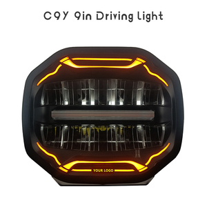 Feux de route LED 9 pouces homologués ECE R10 R148 R149 avec clignotants dynamiques blancs et ambre pour <span class=keywords><strong>Volvo</strong></span> <span class=keywords><strong>FH</strong></span> Scania 2016 - Product Image 3