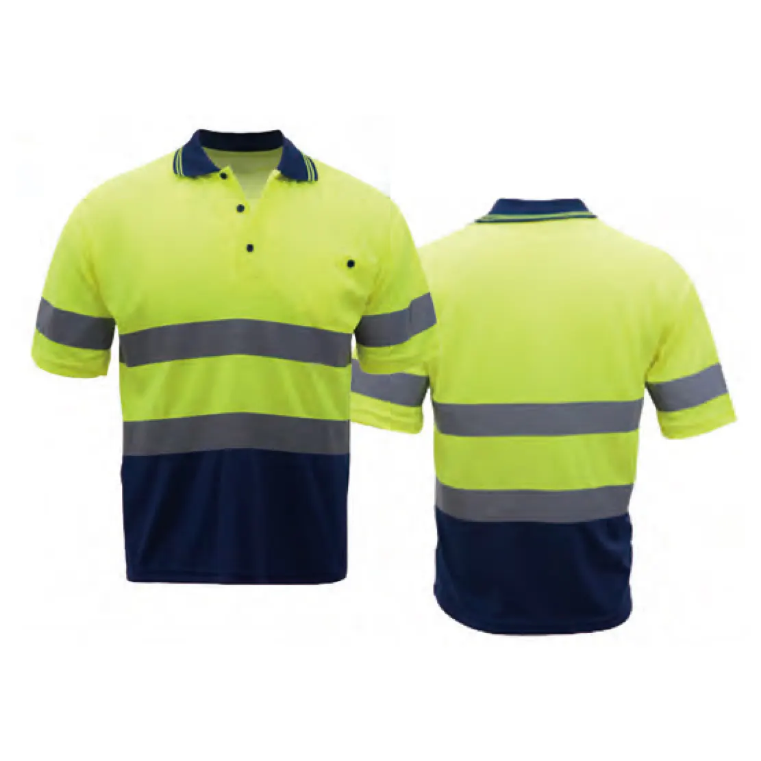 Reflective Safety T-Shirt Blue Shirts Long Sleeve Work Shirt Polyester Green T 50/50